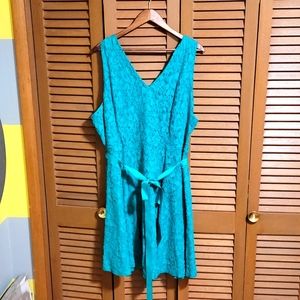 Lane Bryant Teal Lace Dress Size 28